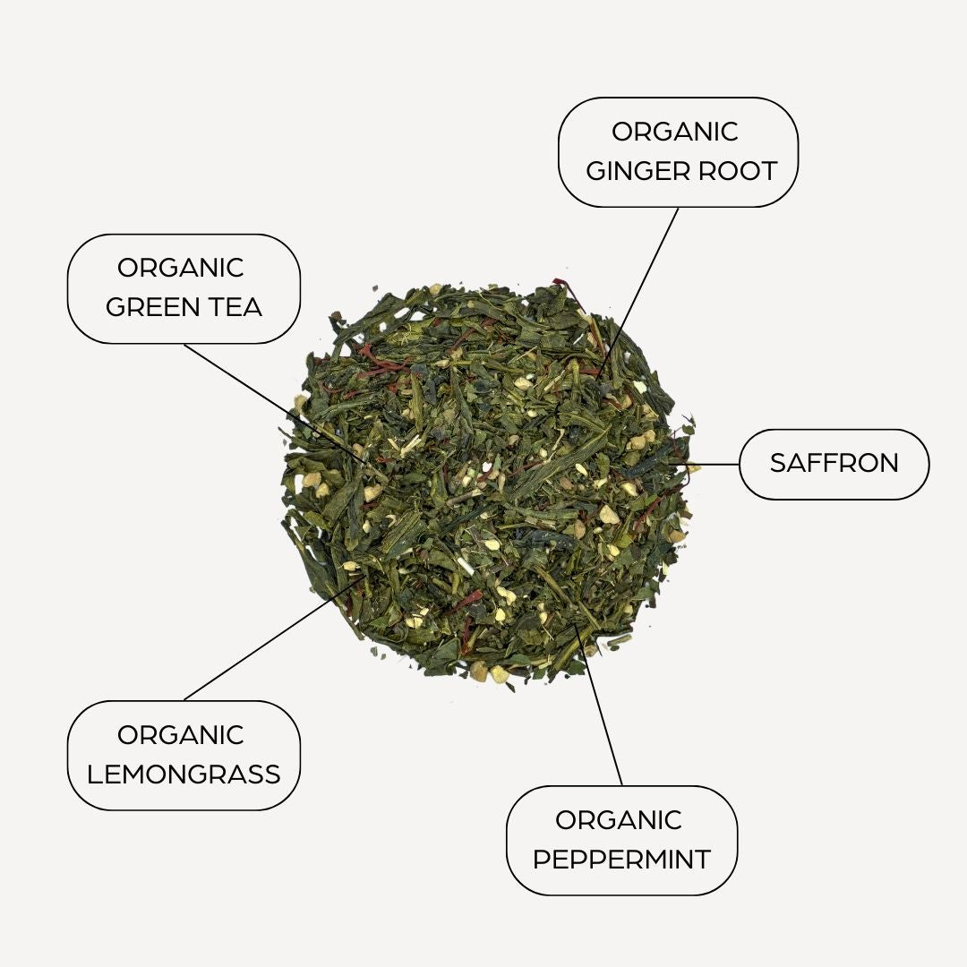 Saffron Sencha Green Tea Blend (Sachets)