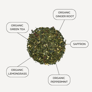 Saffron Sencha Green Tea Blend (Sachets)